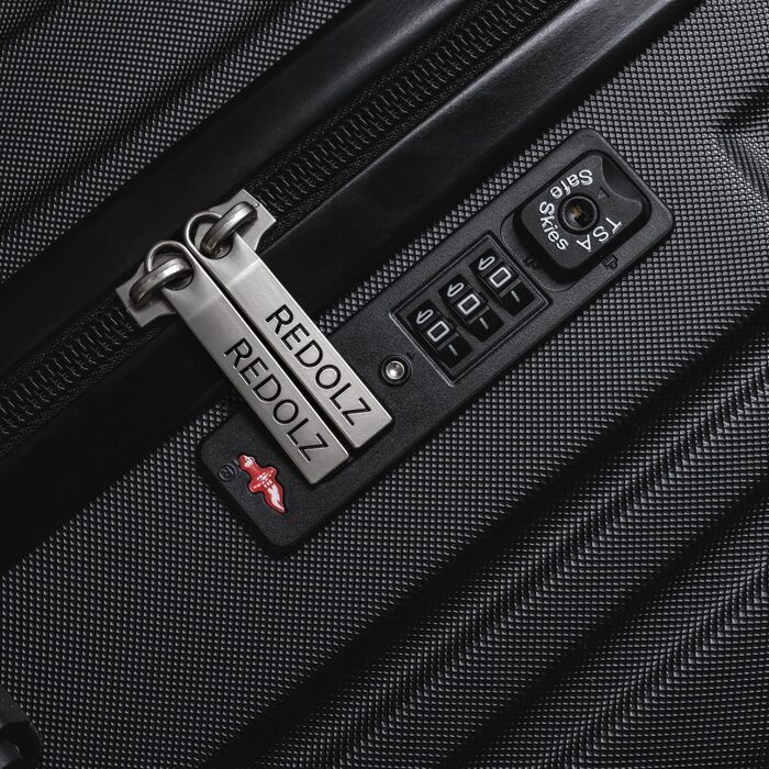 Набір валіз REDOLZ 3 шт. | Легкі дорожні валізи з ABS | Чоловічі/Жіночі | 4 колеса & TSA-замок (Essentials 07) (Чорний, валіза M (67 см))