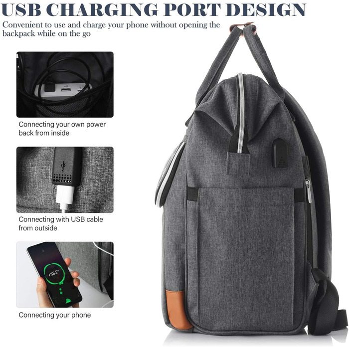 Жіночий рюкзак, шкільний рюкзак для дівчаток-підлітків, 15.6