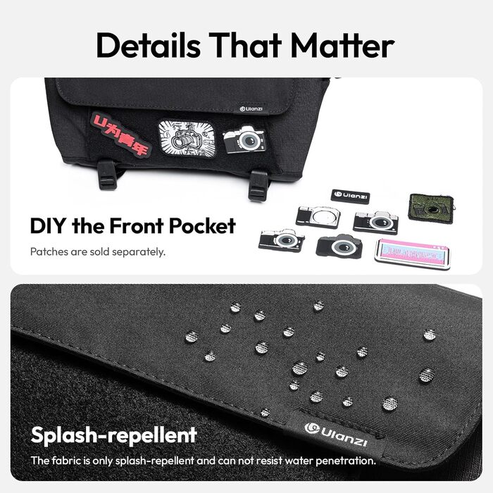 Сумка для камери ULANZI 9L: DSLR/SLR, Stativ, Diebstahlschutz, Sony, Canon, Fujifilm