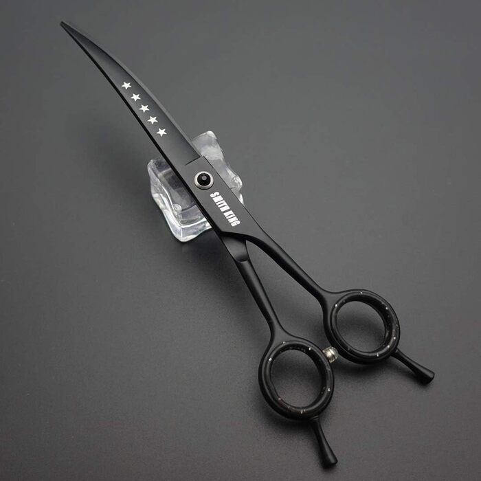 Набір професійних ножиць для грумінгу собак 7,0 дюймів (4 предмети) - прямі, для розрідження, вигнуті, для чухання, гребінець, для правші та лівші