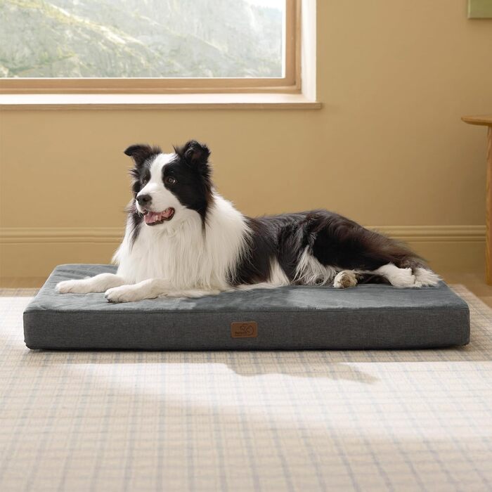 Ортопедична подушка для собак BEDSURE - 61x41x8 см, миюча, з memory foam, для маленьких собак