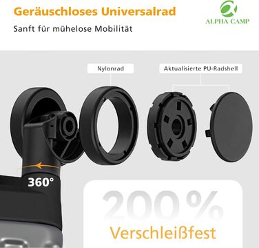 Чемодан ALPHA CAMP XL з алюмінієвим каркасом та полікарбонатною оболонкою, 93л, з TSA замком, 77x36x40 см