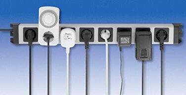 Мережевий фільтр Kopp Powerversal на 8 розеток, IP20, сірий/чорний