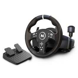 NITHO Drive Pro V200 - Руль для гонок з педалями та перемикачем передач, для PC, PS4, Xbox, 270° з вібрацією, сумісний з симуляторами