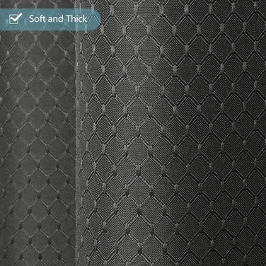 Штора для ванної Furlinic 180x200 см, темно-сіра, вафельний текстиль, водонепроникна, анти-грибок, з кільцями (1 шт)