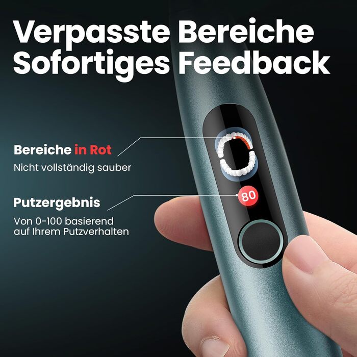 Oclean X Series Pro Electric Toothbrush Gift Set - Sonic Toothbrush with Display, 3 Modes & 32 Intensities, 6 Brush Heads & Travel Case