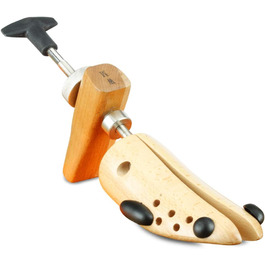 Langer & Messmer shoe stretchers for women against pinching shoes, boots or high heels - made of solid beechwood and metal mechanics - stretches in length and width, incl. leather stretching spray (EU L 40/42 UK 6.5/8, Length & Width)