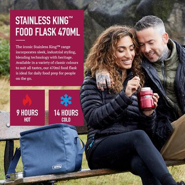 Термос King Reise Thermobecher: термокружка з нержавіючої сталі, 470 мл, червоний (журчений), 0.47 л