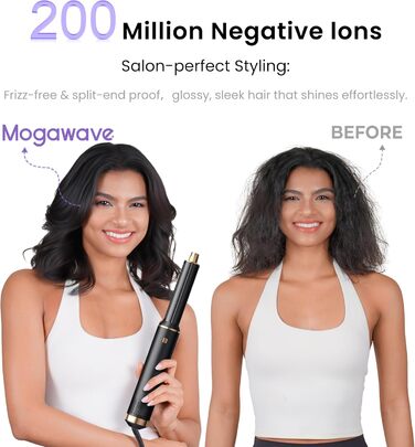 Airstyler Föhnbürste 5 в 1: фен-щітка, 1000W, для створення локонів та об'єму, чорний