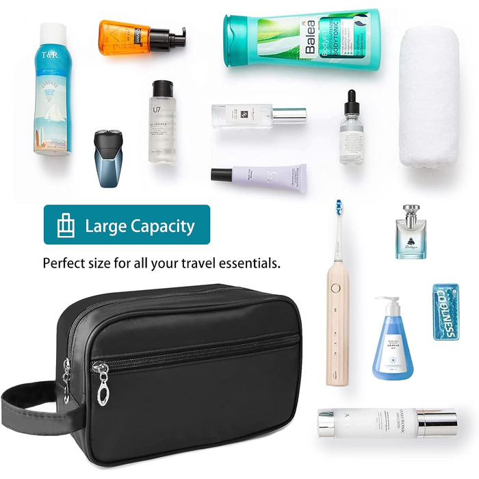Чоловічий туалетний набір FITDON, водонепроникна сумка для туалетних речей, валіза, чорна