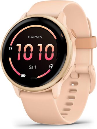 Розумний годинник Garmin vívoactive 6 42mm Pink Dawn - фітнес-трекер з AMOLED-дисплеєм, 80+ спортивних функцій та Garmin Pay
