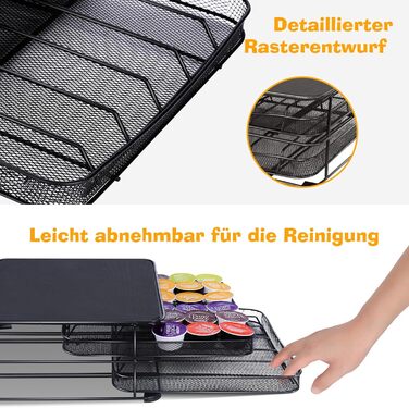 2-Tier Dolce Gusto Capsule Organizer - Holds 72 Capsules - Non-Slip Coffee Capsule Holder & Dispenser