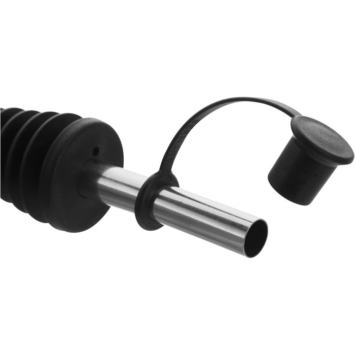 Виливний для пляшок Westmark 2 - Inox Eco-Pour, нержавіюча сталь, з кришкою, чорний/хромований