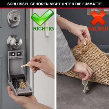 Master Lock Wall Mounted Outdoor Key Safe - XL with Shackle