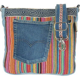 Sunsa Women's Bags Crossbody Bag Handbag Canvas & Jeans. Large Boho Crossbody Bag/Handbag Shoulder Bag, Gift Ideas for Women/Girls Sustainable Products (Colorful/Pink)