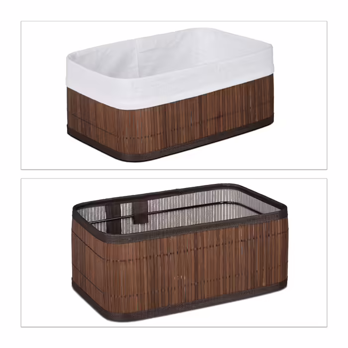 Relaxdays Bathroom Storage Basket 3-Piece Set