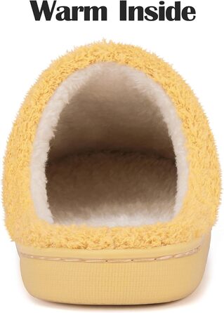 Тапочки зимові Mishansha для жінок та чоловіків, теплі плюшеві, з піною Memory Foam, розмір 36-47, жовті