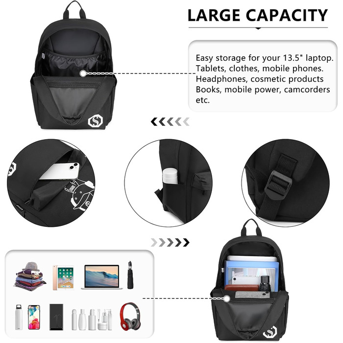 Рюкзак Coege: водонепроникний, для ноутбука 15.4