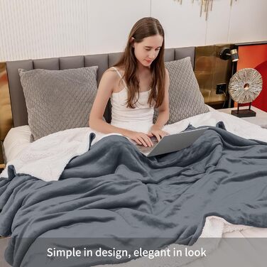 Плед Aisbo Warm Kuscheldecke: м'який та затишний, 150x200 см, 220x240 см, антрацит