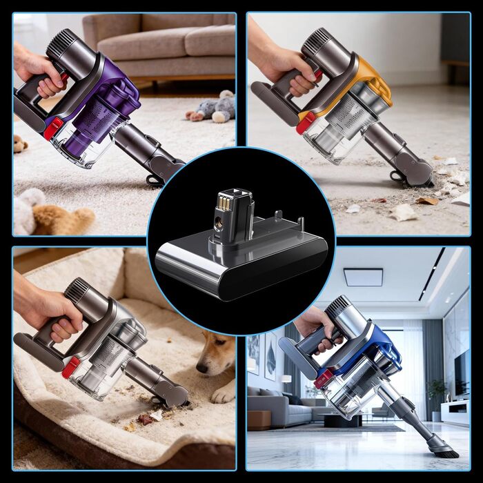 Акумулятор для пилососа Dyson Absolute/Animal/Motorhead/Fluffy SV10 Carbon Fiber + 5 фільтрів та 2 гвинти
