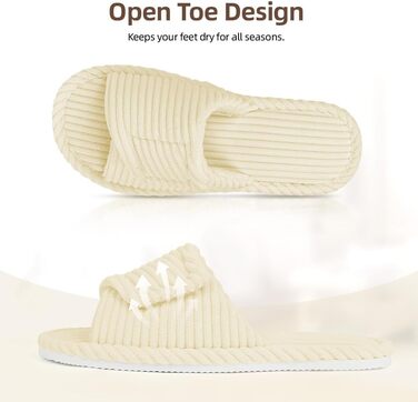 Жіночі домашні тапочки з піною-пам'яттю, теплі зимові тапочки з корду, м'які, легкі, з антиковзким покриттям, сучасні, зручні для дому та вулиці, кремово-білі, 40/41 EU