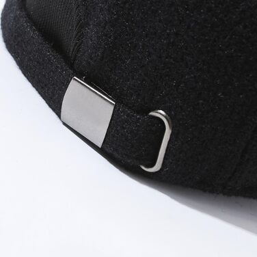 Кепка YAMEE для чоловіків на зиму з відкидними навушниками, тепла бейсболка, універсальний розмір (2361*Чорний)