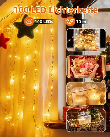 LED штора Anpro 3x3м, USB, 8 режимів, тепле світло для декору, вечірки, спальні