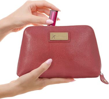 Сумка-косметичка Catwalk Collection Emma чорного кольору, середнього розміру, з натуральної шкіри для ручної сумки