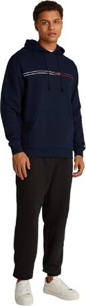 Чоловічий худі Tommy Jeans Entry Graphic з каптуром, темно-синій (Dark Night Navy), розмір XXL
