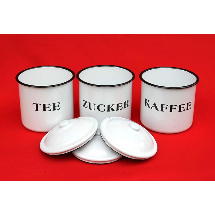 Ambiente Haus 51206 Tea/Coffee/Sugar Box 12 cm Enamelled