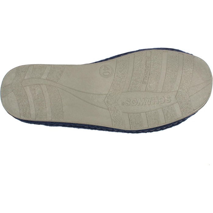 Шкарпетки-домашні жіночі Schawos Lisa з вовни з підкладкою, тепла, з супінатором, неслизька підошва (41 EU, Морський колір)