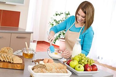 Набір силіконових шпателів Vicloon (4 шт.) для випічки, приготування їжі та змішування, термостійкі, антипригарні, BPA Free