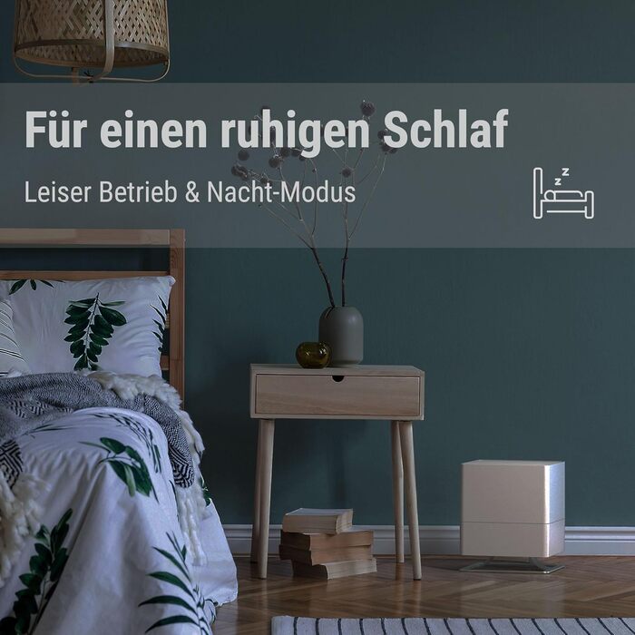 Зволожувач повітря Stadler Form Oskar, енергозберігаючий для кімнат до 50 м², з автовимкненням та нічним режимом, димування LED, дуже тихий, білий