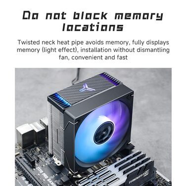 Охолоджувач CPU TZMRIT CR-1400 EVO: 180W TDP, 4 теплові трубки, RGB вентилятор PWM 92mm, для Intel LGA 115X/1200/1700, AM4/AM5