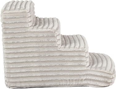 Сходинка для собак та котів Boutique Zoo: 4 сходинки, 40 см, велюр, сірий колір | для ліжка та авто