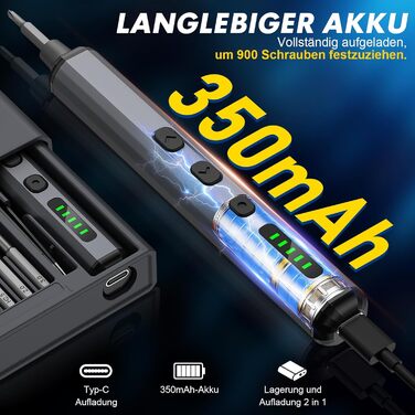 Набір мініатюрних електричних викруток 72 в 1 - прецизійний акумуляторний набір для ремонту окулярів, годинників, телефонів, ноутбуків