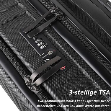 Валіза ручної поклажі TANTOMI з відділенням для ноутбука, 50 см, жорсткий корпус ABS, 4 колеса, TSA-замок (Світло-темнозелений, 41 л)