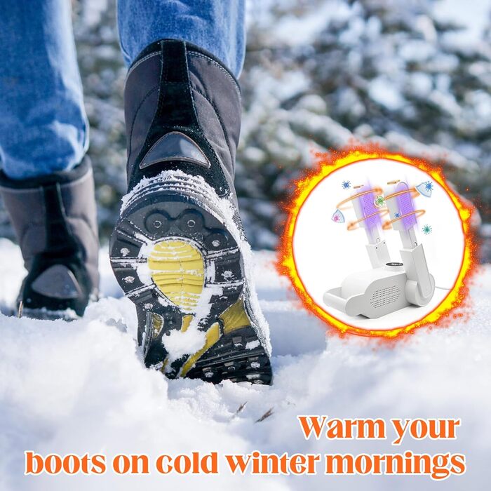 Електричний сушильник для взуття Herbst: 3 режими, таймер, антибактеріальний, для дитячого та гірськолижного взуття