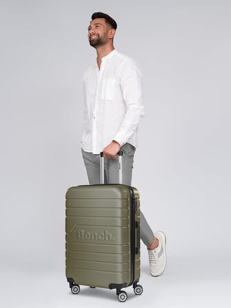 Набір валіз Bench Hartgepäck Seattle 3-в-1: міцний ABS, TSA-замок, 4 колеса | Dark-olive (M, 69 см)