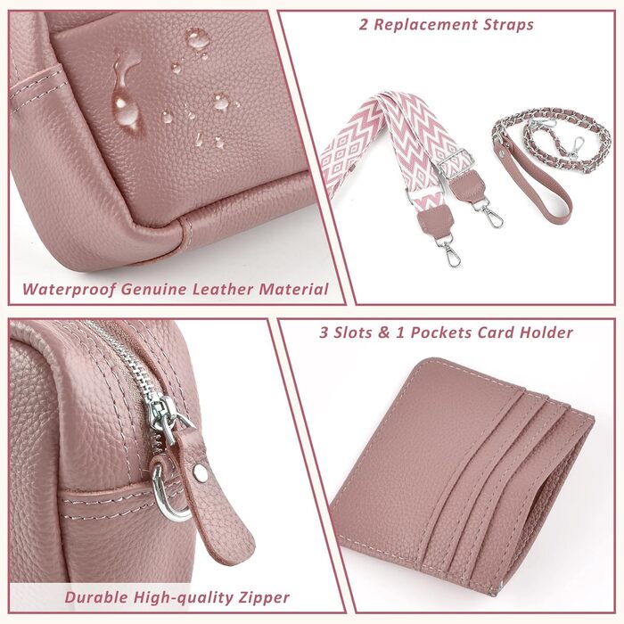 Сумка жіноча BROTOU через плече з натуральної шкіри, чорна крос-боді з широким ременем та відділеннями для карт