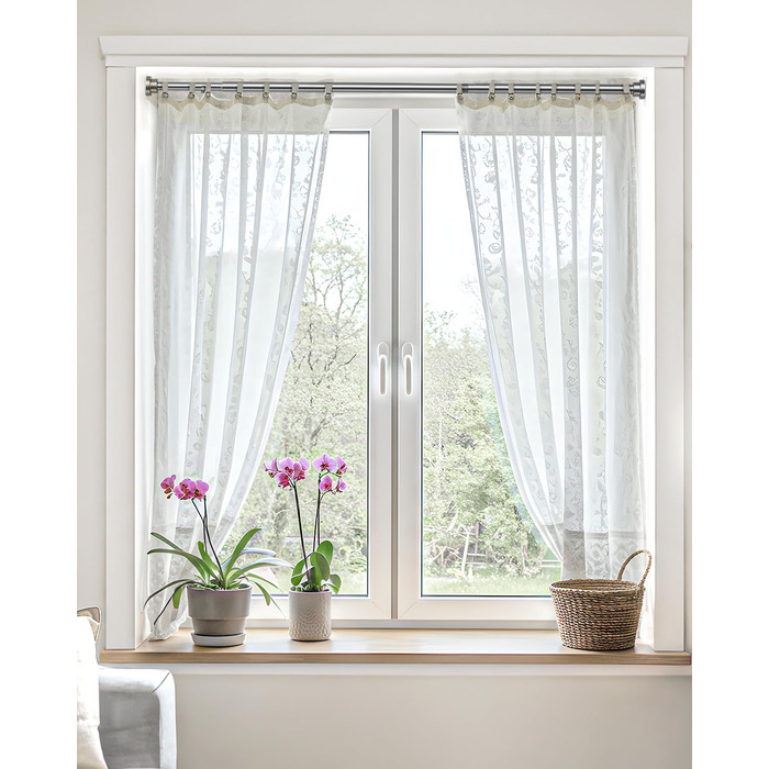 Телескопічна штанга для карнизи/душової кабіни, 79-195 см (срібна)