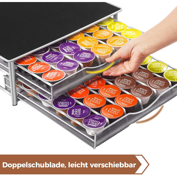 Тримач для капсул кави MASTERTOP для Dolce Gusto, 2 яруси, 72 капсули, органайзер для капсул Dolce Gusto