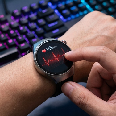 Смарт-годинник Lazird ZEGAREK з функціями ЕКГ, тонометром та глюкометром, чорний