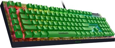 Механічна ігрова клавіатура Razer BlackWidow V4X з Green Clicky Switches (RGB Chroma, 6 макро-клавіші, Doubleshot ABS-клавіші, QWERTY US-розкладка)
