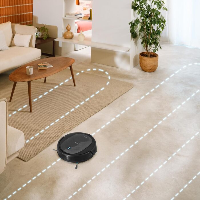 Робот-пилосос Cecotec Conga M20 з гіроскопічною навігацією, 7000 Па, 160 хв роботи, датчики захисту від падіння та щітка для різних поверхонь, керування через додаток