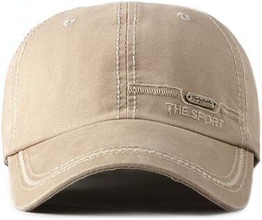 Кепка бейсболка YAMEE джинсова унісекс для чоловіків та жінок, спортивна шапка для активного відпочинку, риболовлі, кемпінгу, один розмір (2/Бежевий)