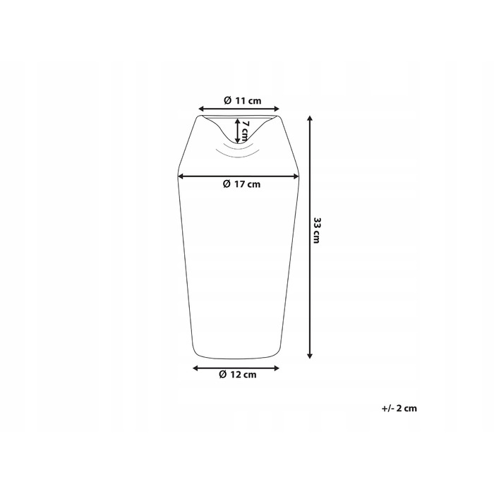 Керамічна ваза Beliani, 17 x 33 см
