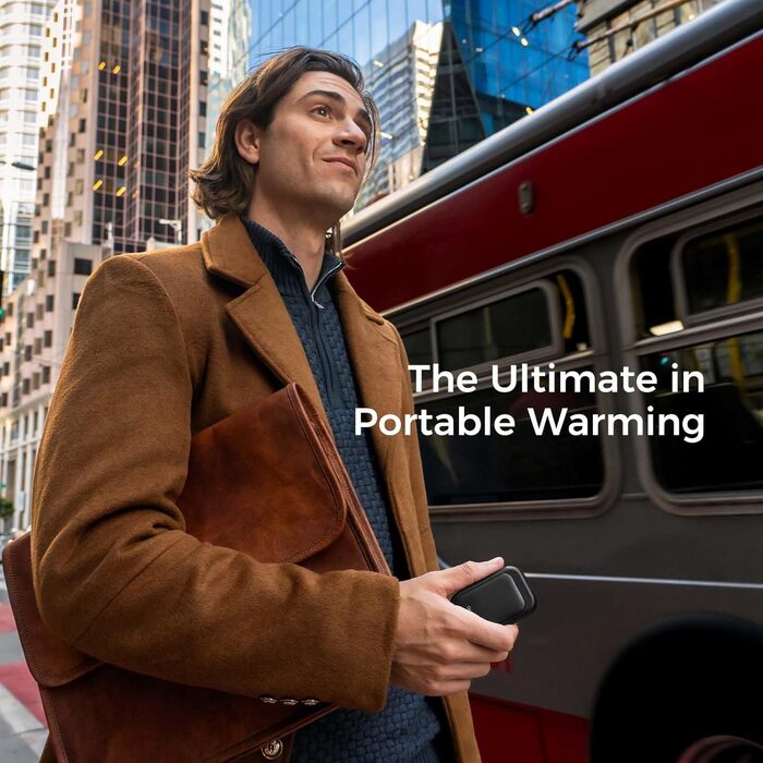 Електричні грілки для рук OCOOPA 2 шт. 5000mAh - компактні, водонепроникні, швидкий нагрів, USB, для активного відпочинку взимку, чорний UT4