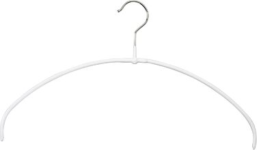 MAWA Clothes Hangers Light, Set of 20 space-saving and non-slip hangers, ideal for T-shirts, tops, and lightweight sweaters, with a 360° rotatable hook and non-slip coating, 40 cm, White
