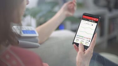 Тонометр Terraillon TensioSmart Bluetooth: вимірювання тиску та пульсу, 2 користувачі, 60 місця пам'яті, білий